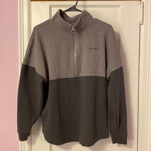 Pink Victoria’s Secret varsity half zip oversized